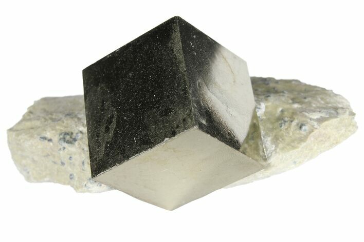 Pristine, Pyrite Cube In Matrix - Navajun, Spain #95638